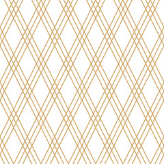 Wall Mural - Seamless luxury gold diamond pattern square rhombus with striped lines background ,png with transparent background. 