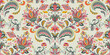 Vector colorful seamless pattern with oriental ornament. Beautiful endless background