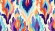 Abstract Washed Digital Watercolor Painting stripe brush seamless pattern background. Boho Camouflage Strokes Tie Dye Batik. Ombre gradient multicolor 