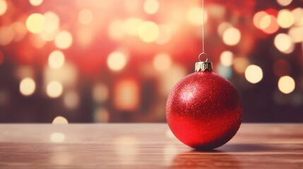 Poster - Closeup of christmas balls and decorations on the green christmas tree. Christmas, tradition and celebration concept.