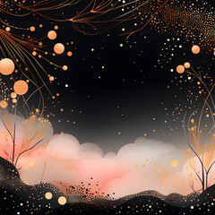abstract seasonal winter christmas decoration with wave, bubble, flower, blink, background, presenta
