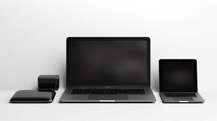 Mock up view of a devices isolated on a background with shadow