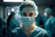 © Tetiana - Generative AI portrait of young experienced doc medicine worker viral operation room clinic