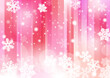 雪 　雪の結晶　ピンク　イメージ　背景