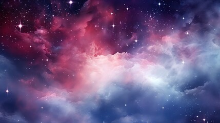 Wall Mural - universe of neon colors. colorful universe with colors merging. stars, nebulae, star dust, smoke... 