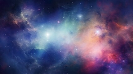 Wall Mural - universe of neon colors. colorful universe with colors merging. stars, nebulae, star dust, smoke... 