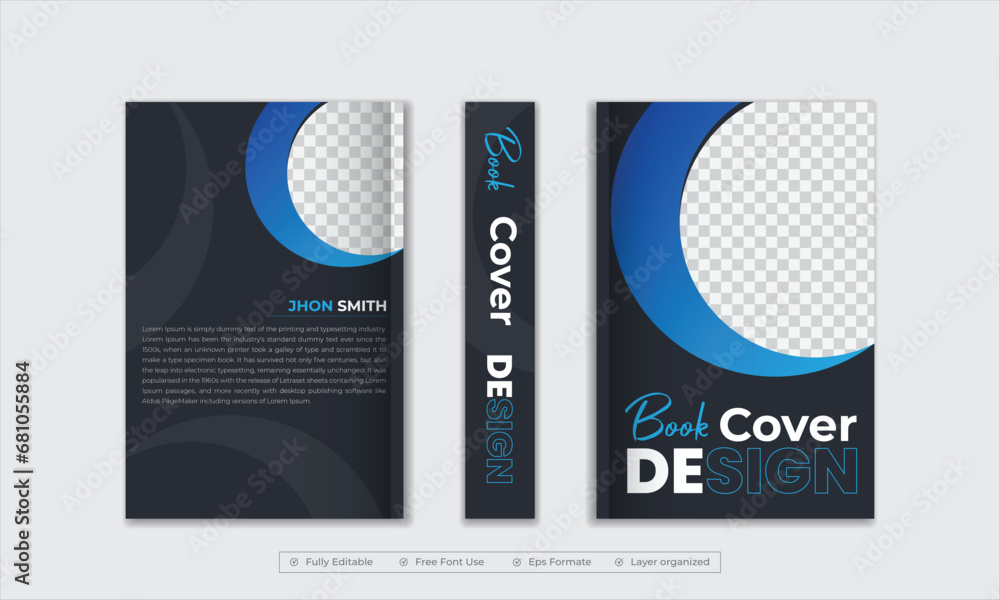 Best book cover template design editable layout Stock Vector | Adobe Stock