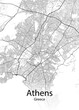 Athens Greece minimalist map