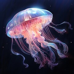 Wall Mural - Jellyfish Jellyfish Captivating Marine Wonders of the Deep Ocean Generative AI