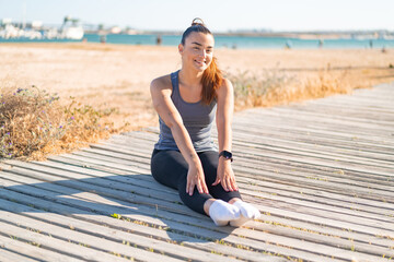 Poster - Young pretty sport woman doing yoga