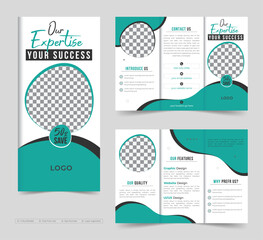 Trifold corporate business brochure design template