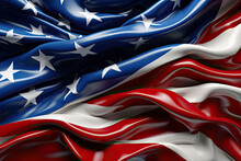 American Flag For Memorial Day - 4th Of July Labor Day - Independence Day 3D Illustration 