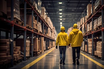 workers walking through the warehouse