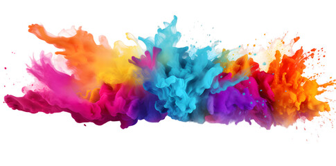 Poster - Colorful Explosion effect isolated on transparent background