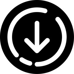 Sticker - Down arrow Icon