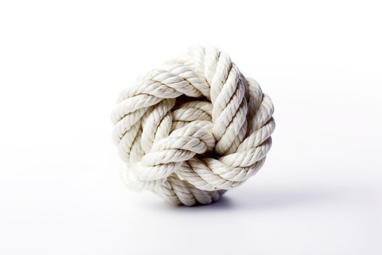 Rope knot isolate on white background