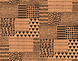 Seamless authentic pattern, ethnic polka dot print. Lines style.