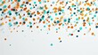 colorful foil confetti on a white background Generative AI