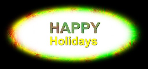 Wall Mural - Happy holidays beautiful and colorful text design