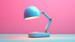 Color desk lamp 3d object pink and blue colors