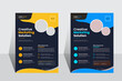 © MdAbdullahall - Business Flyer Design Layout Graphic , Company Promotion Marketing Leaflet Template , Abstract advertisement booklet or Flyer Design Blue & Orangeabstract business flyer, vector template design.