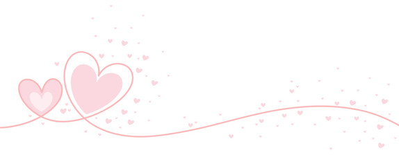 Wall Mural - heart line art style vector illustration. Valentine element design