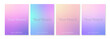 © Olga - Set of 4 modern cover templates with colorful gradient backgrounds in soft pastel colors. For brochures, booklets, catalogues, posters, branding, social media, business cards and other projects. .
