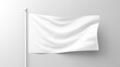 A white flag on a white background