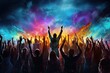 © SKIMP Art - an image representing concert people with their hands raised Generative AI