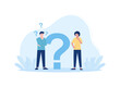 © Kinn Studio - the pair that asked the question concept flat illustration