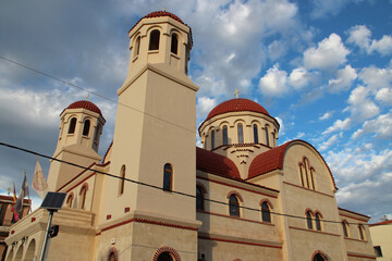 Wall Mural - orthodox church (four martyrs) in rethymno in crete in greece