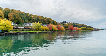 Wall Mural - Ruston Autumn Waterfront 8