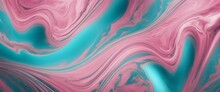 Cyan And Pink Marbled Wallpaper 