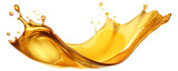 Fototapeta  - Golden oil splash cut out