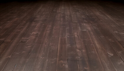 Sticker - Rough hardwood plank flooring creates an abstract backdrop in domestic room generated by AI