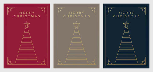 Wall Mural - christmas card design template. merry christmas greeting card or festive invitation. corporate chris