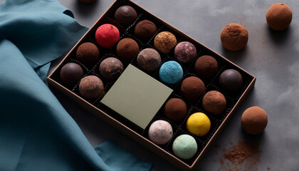 Sticker - Sweet gourmet indulgence a collection of chocolate truffle spheres generated by AI