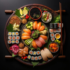 Wall Mural - beautifully plated sushi roll