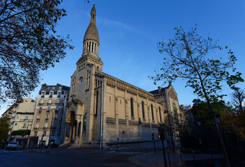 Wall Mural - Notre-Dame-d'Auteuil is a Roman Catholic church on the Auteuil hill in the 16e arrondissement de Paris.