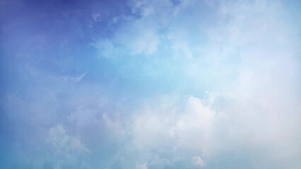 Wall Mural - blue skies ahead clouds background 4k loop features a blue sky with moving cloud formations in a loo