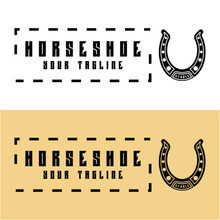 Blacksmith Horseshoe Stable Logo Vector Illustration Design