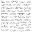Vector graphic elements for design vector elements. Swirl elements decorative illustration. Classic calligraphy swirls, swashes, floral motifs. Good for greeting cards, wedding invitations,