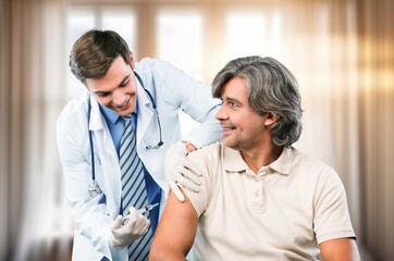 Wall Mural - Support, with patient and doctor for care at hospital