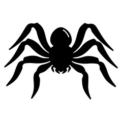 Sticker - Spider vector illustration black color, spider animal vector silhouette