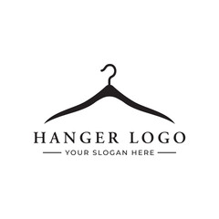 Wall Mural - Simple coat hanger logo template design with creative idea.Logo for business, boutique, fashion, beauty.