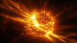 solar storm, astronomical observation solar corona and prominences, observation of the sun cosmic view fictional graphics