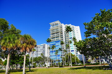 Sarasota bay harbor and bay landscape	