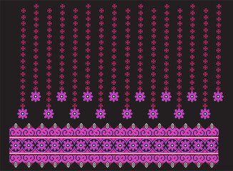 Wall Mural - Hmong ethnic pattern.Indigenous embroidery designs.