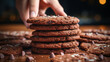 chocolate chip cookies HD 8K wallpaper Stock Photographic Image 