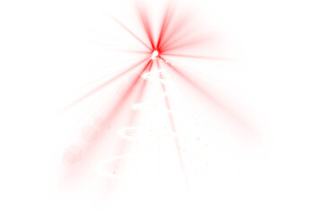 Wall Mural - digital png illustration of red light and white spiral with copy space on transparent background